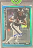 A.J. Brown #BA-AB 2025 Topps Chrome Football Base Cards Autograph Variation