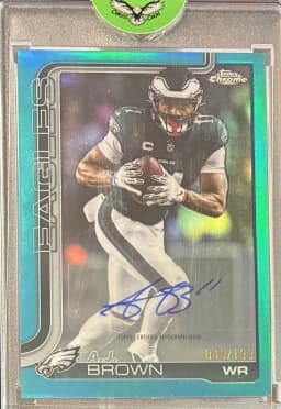 A.J. Brown #BA-AB 2025 Topps Chrome Football Base Cards Autograph Variation