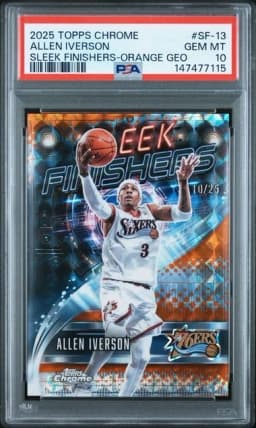 Allen Iverson #SF-13 2025-26 Topps Chrome Basketball Sleek Finishers