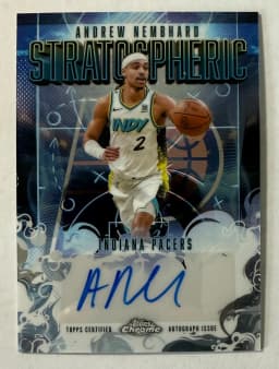 Andrew Nembhard #SM-AN 2025-26 Topps Chrome Basketball Stratospheric Signatures