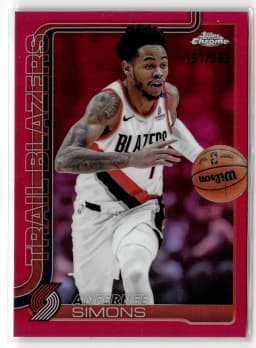 Anfernee Simons #SS-ANS 2025-26 Topps Chrome Basketball Signature Style