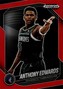 Anthony Edwards #17 2024-25 Panini Prizm Black Red