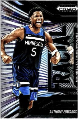 Anthony Edwards #7 2024-25 Panini Prizm Black Fractal