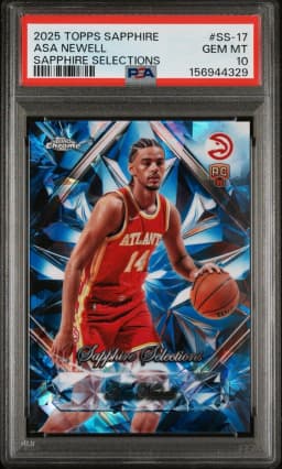 Asa Newell #SS-17 Rookie Card 2025-26 Topps Chrome Basketball Sapphire Selections