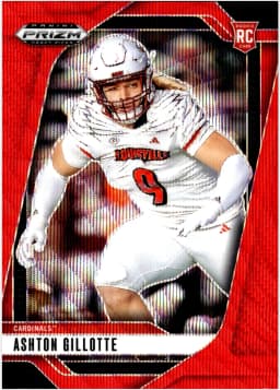 Ashton Gillotte #48 Rookie Card 2025 Panini Prizm Draft Picks Prizms Ruby Wave