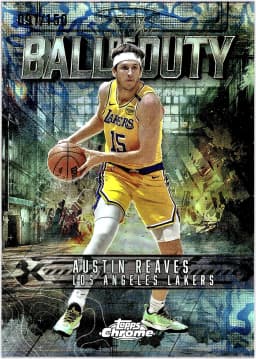Austin Reaves #BD-1 2025-26 Topps Chrome Ball of Duty Blue Refractor