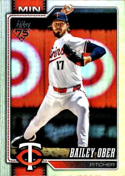 Bailey Ober #31 2026 Topps Series 1 Rainbow Foil