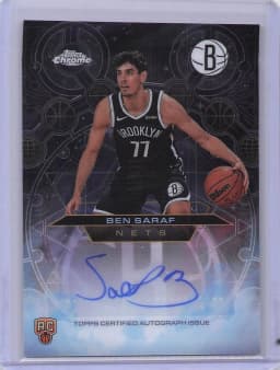 Ben Saraf #CHR-BSA Rookie Card 2025-26 Topps Chrome Basketball Chromographs Rookie