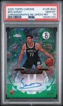 Ben Saraf #CHR-BSA Rookie Card 2025-26 Topps Chrome Basketball Chromographs Rookie