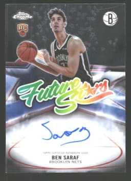 Ben Saraf #FS-BS Rookie Card 2025-26 Topps Chrome Basketball Future Stars Autographs