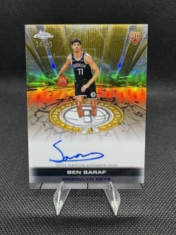 Ben Saraf #TAUR2-BS Rookie Card 2025-26 Topps Chrome Basketball Topps Autograph Issue Rookies 2