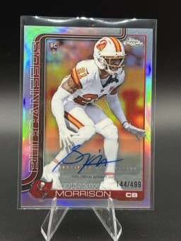 Benjamin Morrison #RA-BM Rookie Card 2025 Topps Chrome Football Rookies Autograph Variation