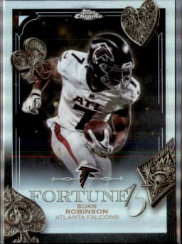 Bijan Robinson #F15-14 2025 Topps Chrome Football Fortune 15