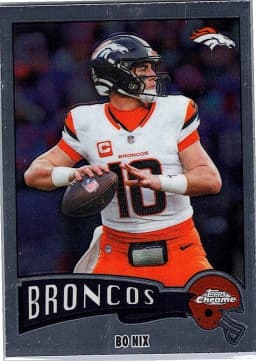 Bo Nix #1975-11 2025 Topps Chrome Football 1975 Topps