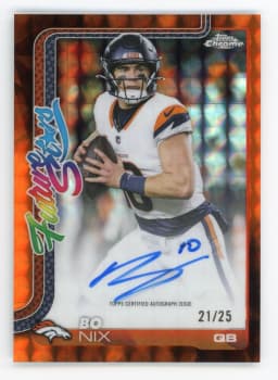 Bo Nix #FSA-BN 2025 Topps Chrome Football Future Stars Autographs