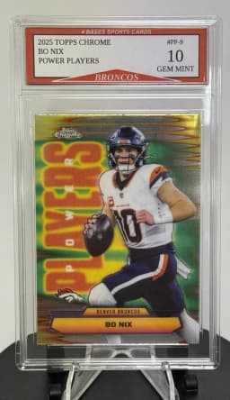 Bo Nix #PP-9 2025 Topps Chrome Football Power Players