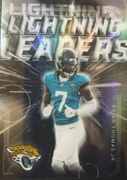 Brian Thomas Jr. #LL-13 2025 Topps Chrome Football Lightning Leaders