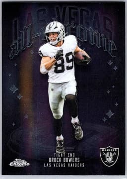 Brock Bowers #ACT-10 2025 Topps Chrome Football All Chrome Team
