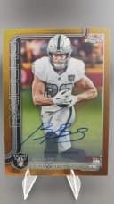 Brock Bowers #BA-BB 2025 Topps Chrome Football Base Cards Autograph Variation
