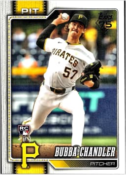 Bubba Chandler #283 Rookie Card 2026 Topps Series 1