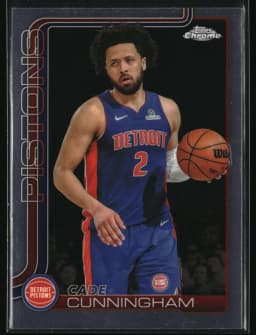 Cade Cunningham #88 2025-26 Topps Chrome Basketball Base Card Variations