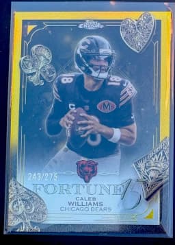 Caleb Williams #F15-16 2025 Topps Chrome Football Fortune 15