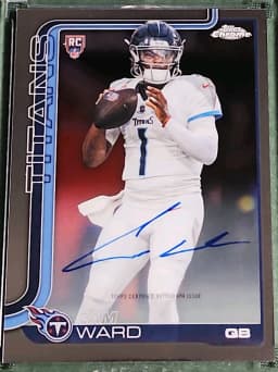 Cam Ward #RA-CWA Rookie Card 2025 Topps Chrome Football Rookies Autograph Variation
