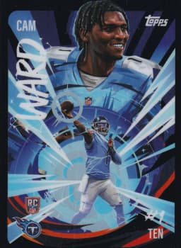 Cam Ward #UV-2 Rookie Card 2025 Topps Chrome Football Ultra Violet