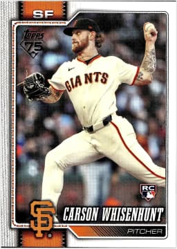 Carson Whisenhunt #184 Rookie Card 2026 Topps Series 1
