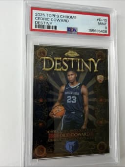 Cedric Coward #D-10 Rookie Card 2025-26 Topps Chrome Basketball Destiny