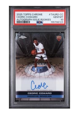 Cedric Coward #TAUR2-CC Rookie Card 2025-26 Topps Chrome Basketball Topps Autograph Issue Rookies 2