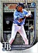 Chandler Simpson #18 Rookie Card 2025 Bowman Chrome Mojo Refractors