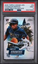 Chandler Simpson #HA-50 2025 Topps Update Series Baseball Home Field Advantage