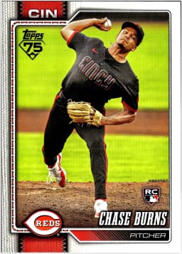 Chase Burns #312 Rookie Card 2026 Topps Series 1