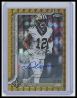 Chris Olave #BA-CO 2025 Topps Chrome Football Base Cards Autograph Variation