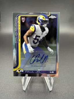 Chris Paul Jr. #RRA-CPJ Rookie Card 2025 Topps Chrome Football Rookie Autographs Variation