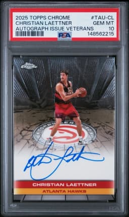 Christian Laettner #TAU-CL 2025-26 Topps Chrome Basketball Topps Autograph Issue