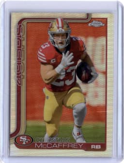 Christian McCaffrey #SE-11 2025 Topps Chrome Football Shadow Etch