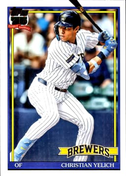Christian Yelich #T91-83 2026 Topps Series 1 1991 Topps Baseball 35th Anniversary (Series One)