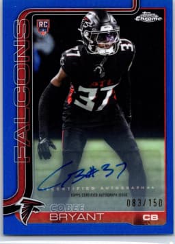 Cobee Bryant #RRA-CB Rookie Card 2025 Topps Chrome Football Rookie Autographs Variation