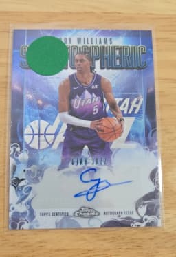 Cody Williams #SM-CW 2025-26 Topps Chrome Basketball Stratospheric Signatures