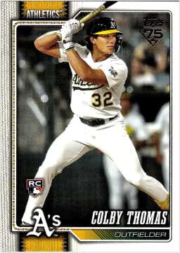Colby Thomas #213 Rookie Card 2026 Topps Series 1