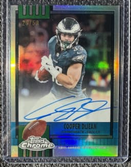 Cooper DeJean #1990-CD 2025 Topps Chrome Football 1990 Topps Football Autographs