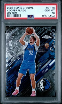 Cooper Flagg #GT-16 Rookie Card 2025-26 Topps Chrome Basketball Go Time