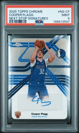 Cooper Flagg #NS-CF Rookie Card 2025-26 Topps Chrome Basketball Next Stop Signatures