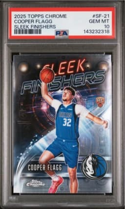 Cooper Flagg #SF-21 Rookie Card 2025-26 Topps Chrome Basketball Sleek Finishers