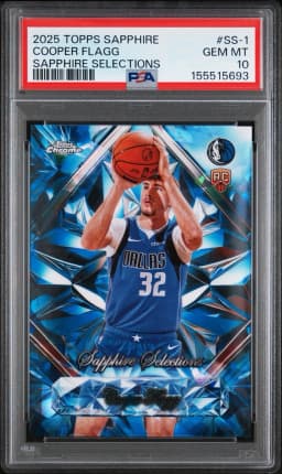 Cooper Flagg #SS-1 Rookie Card 2025-26 Topps Chrome Basketball Sapphire Selections