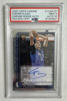 Cooper Flagg #TCAR-CF Rookie Card 2025-26 Topps Chrome Basketball Topps Chrome Autographs Rookies