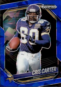 Cris Carter #86 Prizms Blue Ice /125 2025 Panini Prizm Black Football