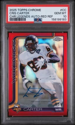 Cris Carter #CLA-CC 2025 Topps Chrome Football Chrome Legends Autographs